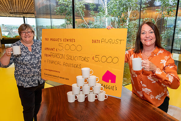 Person Solicitors and Financial Advisers raise 5k for Maggie's Oldham